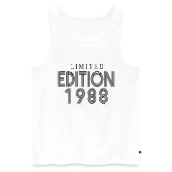 Édition limitée 1988 - Débardeur bio Premium Homme - blanc - Devant - Michal (187cm)