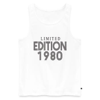Édition limitée 1980 - Débardeur bio Premium Homme - blanc - Devant - Michal (187cm)