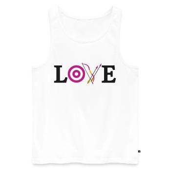 Archery Bow Archer Target Love - Männer Premium Bio Tank Top - Weiß - Vorne - Michal (187cm)