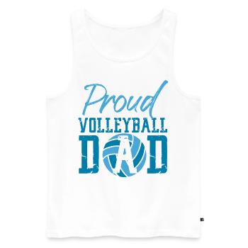 Volleyball Player Team Dad Father - Männer Premium Bio Tank Top - Weiß - Vorne - Michal (187cm)