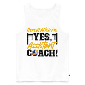 Volleyball Player Team Assistant - Men's Premium Organic Tank Top - white - Front - Michal (187cm)