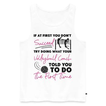 Volleyball Player Team Coach If At - Männer Premium Bio Tank Top - Weiß - Vorne - Michal (187cm)