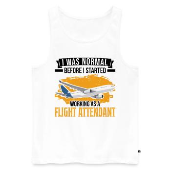 Flight Attendant Gift Flight Attendant - Men's Premium Organic Tank Top - white - Front - Michal (187cm)