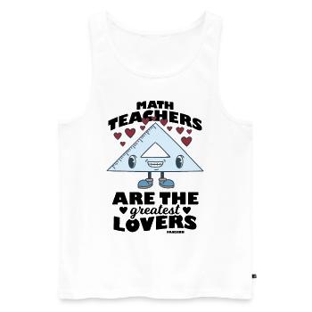Mathematics - Men's Premium Organic Tank Top - white - Front - AI Model Male 178 light (178cm)