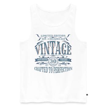 Vintage Legendary - Aged perfectly 30th birthday - Men's Premium Organic Tank Top - white - Front - AI Model Male 178 light (178cm)