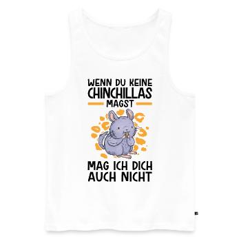 Chinchilla nicht mögen Nagetier Wollmaus - Männer Premium Bio Tank Top - Weiß - Vorne - Michal (187cm)