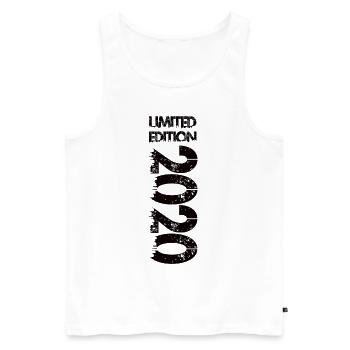 Limited Edition 2020 - Männer Premium Bio Tank Top - Weiß - Vorne - Michal (187cm)