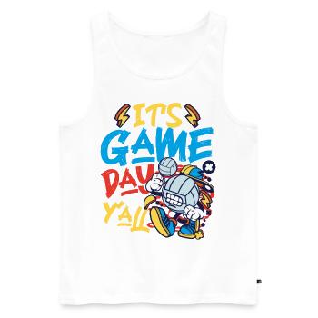 Volleyball Player Team It's Game - Männer Premium Bio Tank Top - Weiß - Vorne - AI Model Male 178 light (178cm)