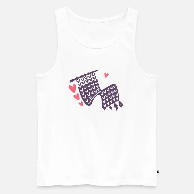 stricken - Männer Premium Bio Tank Top - Weiß
