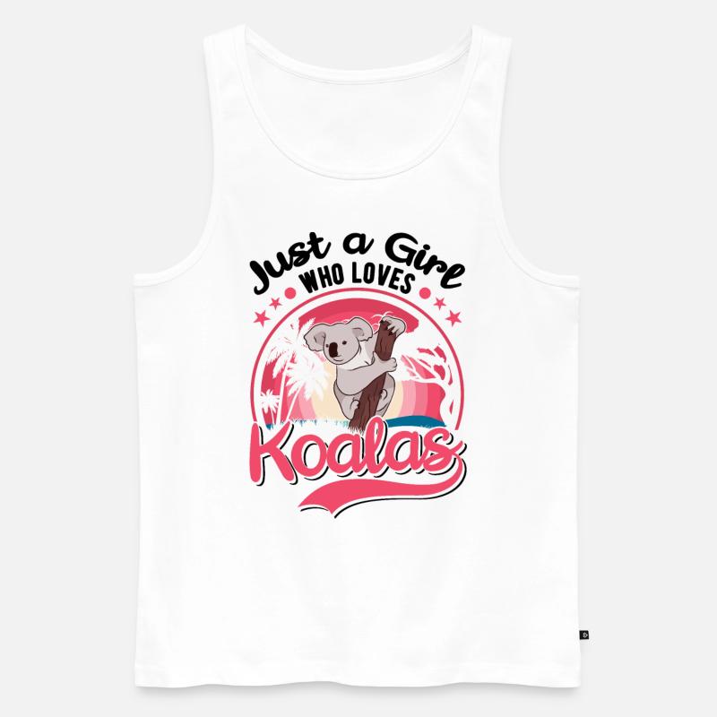 Koala Mädchen Koalabär - Männer Premium Bio Tank Top - Weiß
