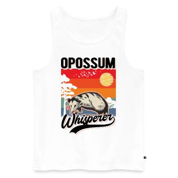 Opossum Flüsterer Opossum Whisperer - Débardeur bio Premium Homme - blanc - Devant - Michal (187cm)