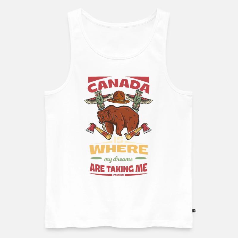Canada - Männer Premium Bio Tank Top - Weiß