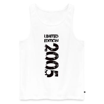 Limited Edition 2005 - Men's Premium Organic Tank Top - white - Front - Michal (187cm)