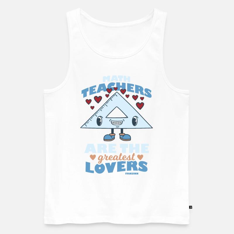 Mathematik Mathe Mathematiker Mathelehrer Geschenk - Männer Premium Bio Tank Top - Weiß