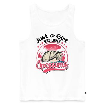 Opossum Girl Possum Pouch Rat - Men's Premium Organic Tank Top - white - Front - Michal (187cm)