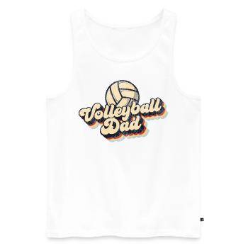 Volleyball Player Team Dad Father - Männer Premium Bio Tank Top - Weiß - Vorne - Michal (187cm)