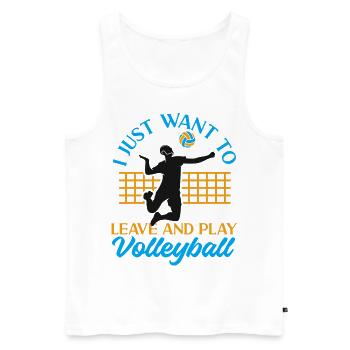 Équipe de volley-ball que je veux juste - Débardeur bio Premium Homme - blanc - Devant - Michal (187cm)