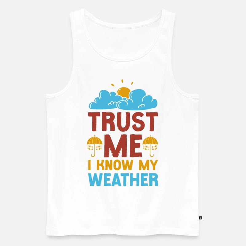 Meteorologist Weather Forecast - Männer Premium Bio Tank Top - Weiß