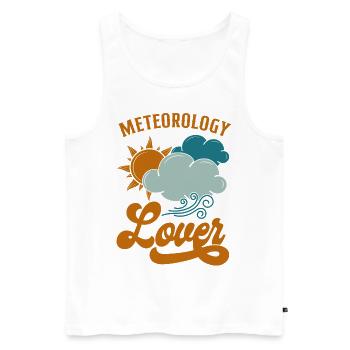 Meteorologist Weather Forecast - Men's Premium Organic Tank Top - white - Front - Michal (187cm)