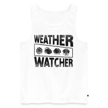 Meteorologist Weather Forecast - Men's Premium Organic Tank Top - white - Front - Michal (187cm)