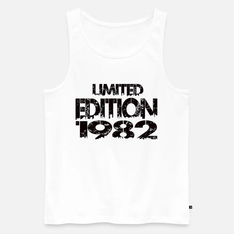 Limited Edition 1982 - Männer Premium Bio Tank Top - Weiß