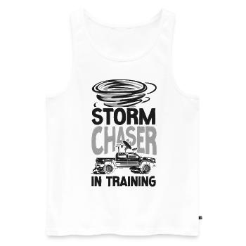 Storm Chaser Hurricane Meteorology - Männer Premium Bio Tank Top - Weiß - Vorne - AI Model Male 178 light (178cm)