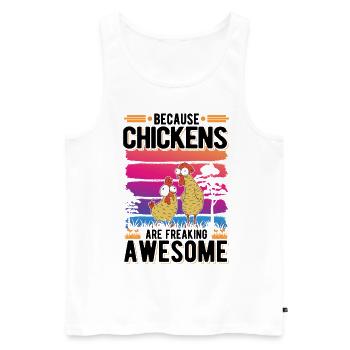 Chicken Farmer Chicken Coop - Men's Premium Organic Tank Top - white - Front - AI Model Male 178 light (178cm)