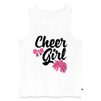 Cheer Girl Cheerleading Cheerleader Cheerdance Gym - Männer Premium Bio Tank Top - Weiß - Vorne - Michal (187cm)