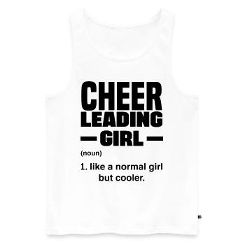 Cheerleading Girl Noun Defintion Cheerleader Cheer - Männer Premium Bio Tank Top - Weiß - Vorne - Michal (187cm)