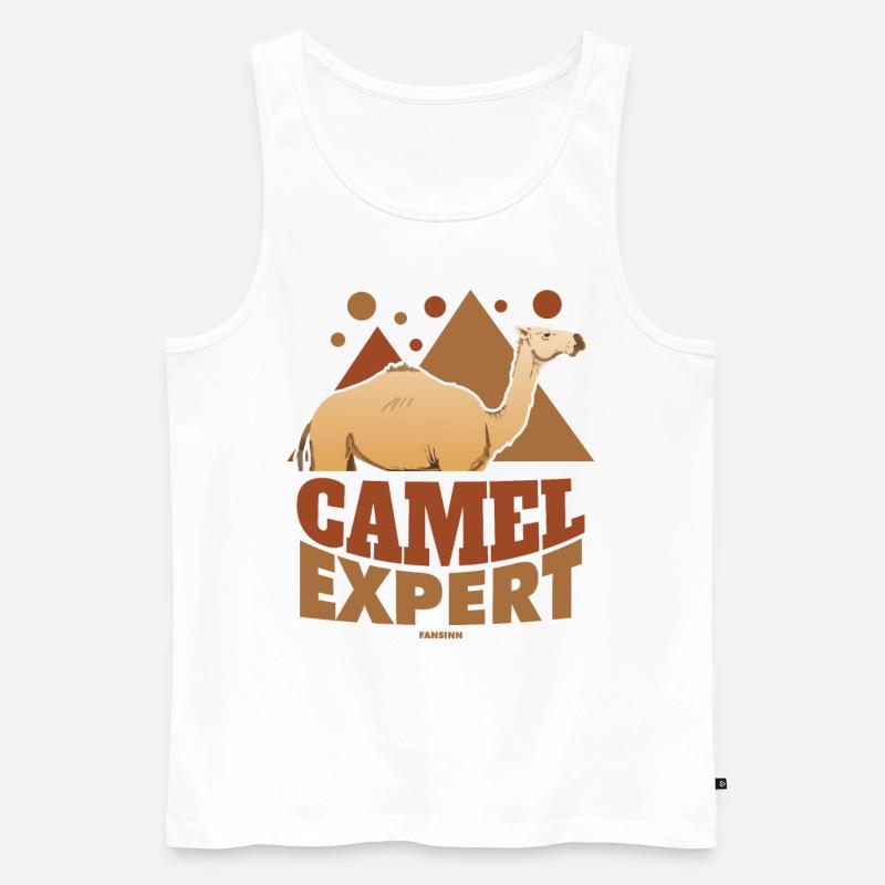 Camel Expert - Männer Premium Bio Tank Top - Weiß
