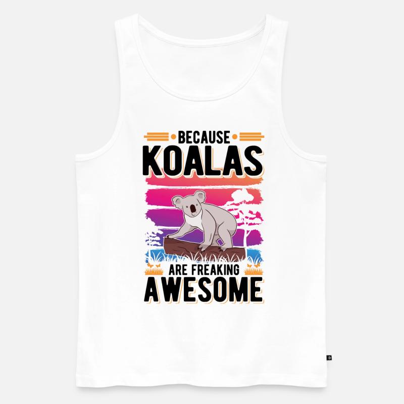 Koala Koalabär - Männer Premium Bio Tank Top - Weiß