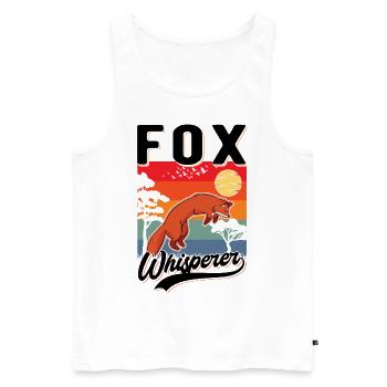 Fox Whisperer Fox Gift Fox Whisperer - Men's Premium Organic Tank Top - white - Front - Michal (187cm)