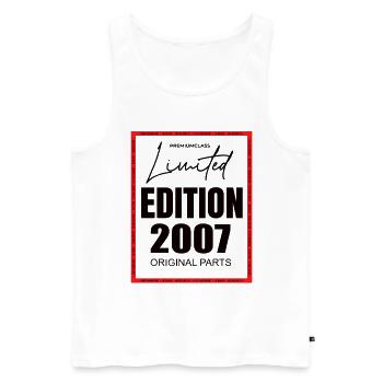 Limited Edition 2007 - Männer Premium Bio Tank Top - Weiß - Vorne - Michal (187cm)