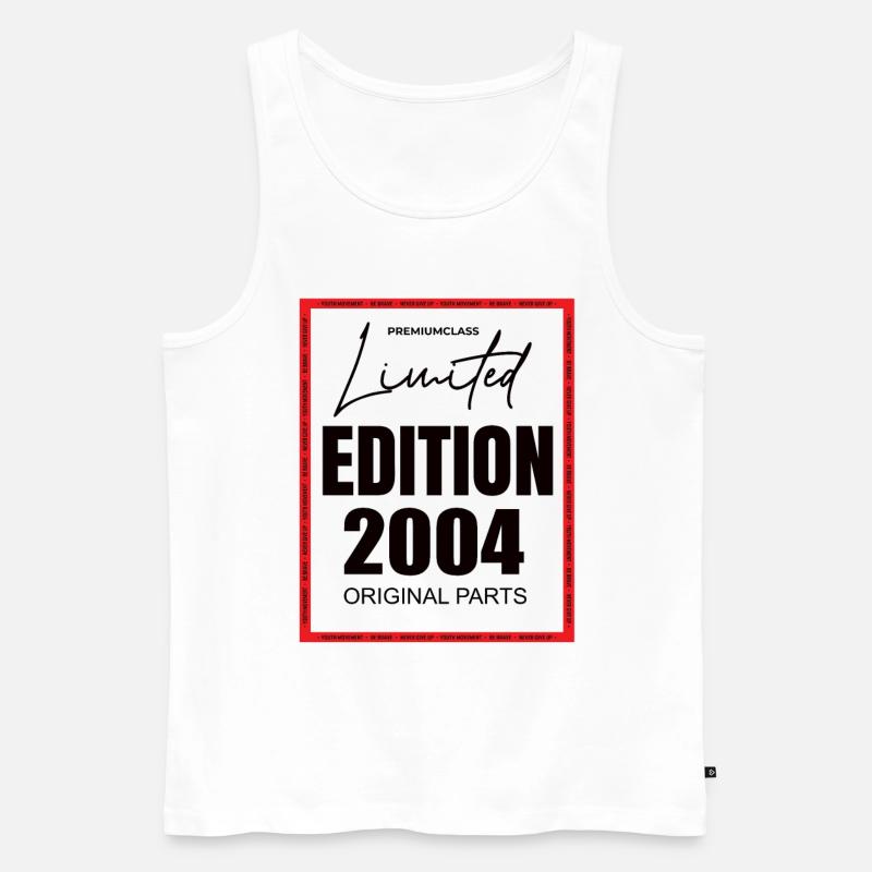 Limited Edition 2004 - Männer Premium Bio Tank Top - Weiß