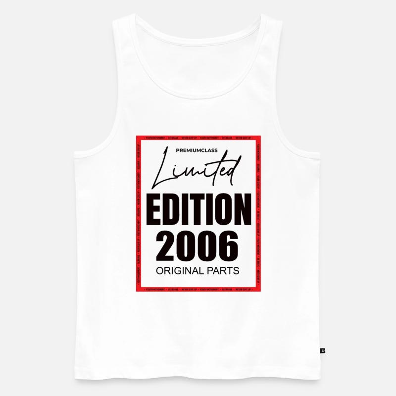 Limited Edition 2006 - Männer Premium Bio Tank Top - Weiß