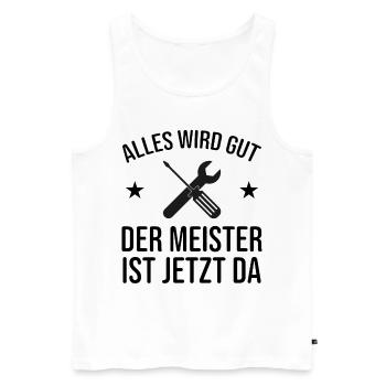 Handwerker Prüfung Bestanden Meister Gratulieren - Männer Premium Bio Tank Top - Weiß - Vorne - Michal (187cm)
