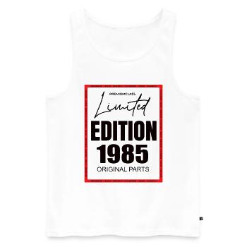Édition limitée 1985 - Débardeur bio Premium Homme - blanc - Devant - Michal (187cm)
