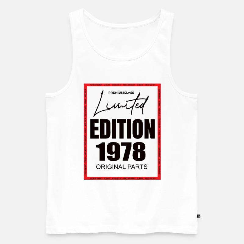 Limited Edition 1978 - Männer Premium Bio Tank Top - Weiß