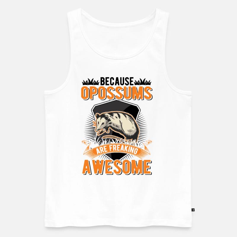 Because Opossums are freaking awesome - Männer Premium Bio Tank Top - Weiß