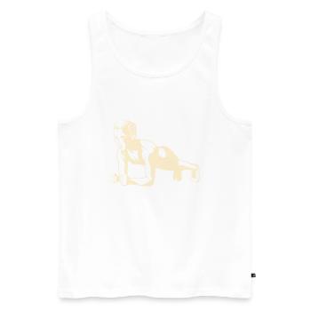 Summer Fitness Lose Weight Mrs. Mother - Men's Premium Organic Tank Top - white - Front - Michal (187cm)