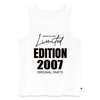 Limited Edition 2007 - Männer Premium Bio Tank Top - Weiß - Vorne - Michal (187cm)