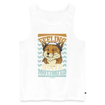 Motivation motivieren Karriere Positiv Geschenk - Männer Premium Bio Tank Top - Weiß - Vorne - Michal (187cm)