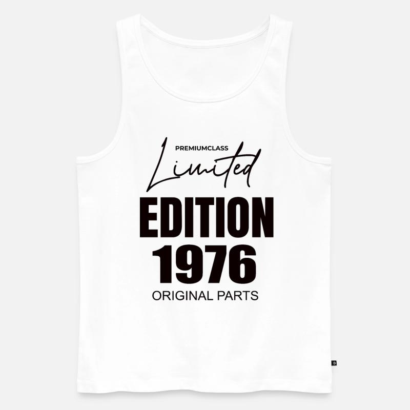 Limited Edition 1976 - Männer Premium Bio Tank Top - Weiß