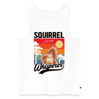 Eichhörnchen Flüsterer Squirrel Whisperer - Men's Premium Organic Tank Top - white - Front - Michal (187cm)