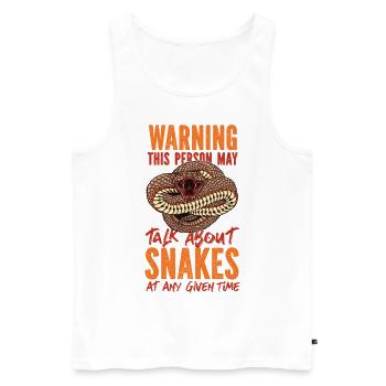 Snake Serpent Warning This Person - Men's Premium Organic Tank Top - white - Front - Michal (187cm)