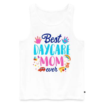 Fournisseur de services de garde d’enfants Enseignant - Débardeur bio Premium Homme - blanc - Devant - Michal (187cm)
