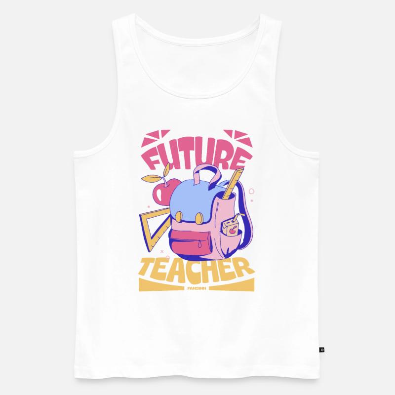 Future Teacher - Männer Premium Bio Tank Top - Weiß