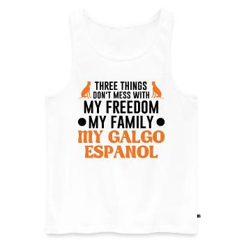 Galgo Espanol Freiheit Familie Galgo - Männer Premium Bio Tank Top - Weiß - Vorne - AI Model Male 178 light (178cm)