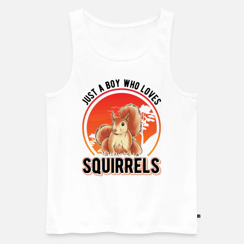 Eichhörnchen Junge Squirrel Grauhörnchen - Männer Premium Bio Tank Top - Weiß