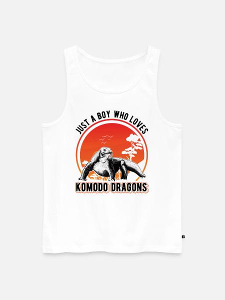 Komodo drage jente Komodo drage drage - Premium økologisk Tanktop for menn - hvit
